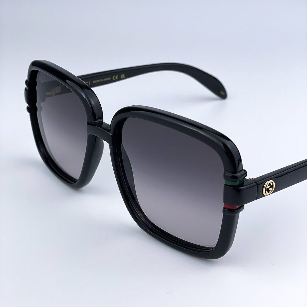 SALE! NEW GUCCI GG1066S 001 Black Gray Gradient Butterfly Women Sunglasses - Picture 6 of 12